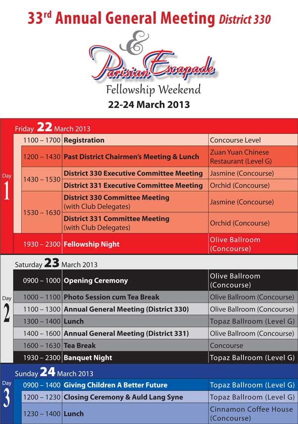 Programme for 22 March 2013
