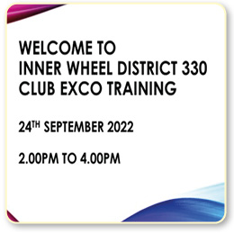 24 Sep 2022. District 330 42nd Annual General Meeting. Training