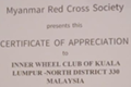 1 May 2025. Inner Wheel Club of Kuala Lumpur North. A Helping Hand for Myanmar Earthquake Victims