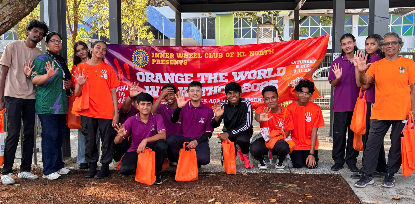 A group of people are standing outside a building, holding orange bags.

AI generated content