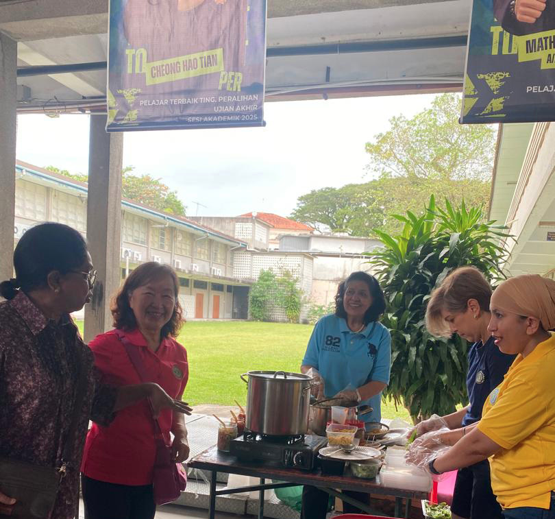 A group of women are gathered around a table with food and drinks. They are standing around the table and engaging in conversation. There are several chairs placed around the table, and a potted plant is visible in the background.
AI generated content